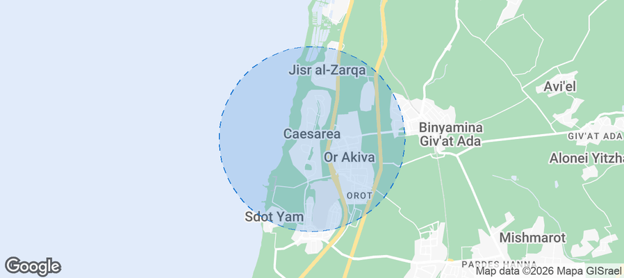 Caesarea Airbnb map